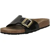 Birkenstock Catalina Cushion Buckle Pantolette Grau in Gr. 37