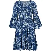 Apricot Minikleid "Smok-Minikleid" mit Trompetenärmeln