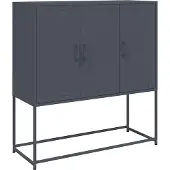 vidaXL Highboard Anthrazit 100,5x39x107 cm Stahl