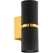 Eglo LED-Wandleuchte Passa Up - Down schwarz mit gold