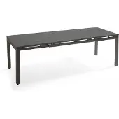 Oviala Ausziehbarer Gartentisch aus Aluminium für 8 Personen Grau - Galilée
