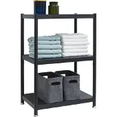 Shelfr Industrial Style Metallregal Genk mit 3 Ebenen in Schwarz | Gr.: onesize