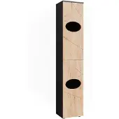 Vicco Wäscheschrank Irma Anthrazit/Goldkraft Eiche 37.2 x 192 cm, Model 51828