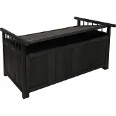 Mendler Aufbewahrungstruhe MCW-O13, Gartentruhe Auflagenbox Truhe, Tanne Holz MVG 53x108x60cm anthrazit