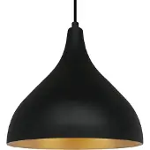 Bamyum Pendelleuchte Schwarz, Adash, Flammige Metall Hängelampe Ø26 cm, E27 Lampe Wohnzimmer, Lampenschirm Hängeleuchte, Deckenlampe, Wohnzimmer Pendellampe