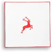 Gmundner Keramik Rubinroter Hirsch, Speiseteller Trend (26x26cm)