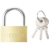 Sygonix SY-5045284 Vorhängeschloss 39.8 mm verschieden schließend Goldgelb Schlüsselschloss