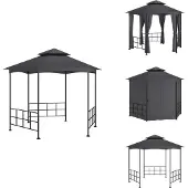 vidaXL Pavillon mit Seitenwänden 3,1x2,7 m Anthrazit - Pavillons & Partyzelte