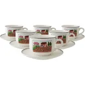Villeroy & Boch Design Naif Cappuccinotasse mit Untertasse 330 ml 6er Set
