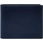 Fossil Geldbörse Derrick Bifold With Flip ID Insignia Blue dunkelblau
