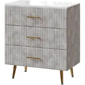 Vicco Kommode Velia Grau 70 x 78.5 cm mit 3 Schubladen, Model 53032