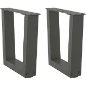 vidaXL Couchtischbeine V-Form 2 Stück Anthrazit 30x(30-31,3) cm Stahl