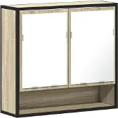 vidaXL Badezimmer-Spiegelschrank Sonoma-Eiche 65 x 20 x 60 cm Holzwerkstoff