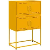 vidaXL Sideboard Senfgelb 68,5x38,5x107 cm Stahl