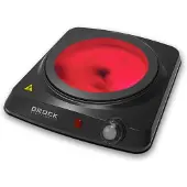 Brock Electronics HPI 3001 BK, Schwarz, Arbeitsplatte, 1 Zone(n), 1 Zone(n), 177 mm, 1200 W