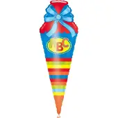 Magni Folienballon Schultüte 35x111cm blau