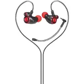 HP DHE-7002, Kabelgebunden, Anrufe/Musik, 20 - 20000 Hz, 22 g, Kopfhörer, Schwarz, Rot
