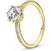 Pandora 168289C01 Ring für Damen Funkelnde Krone Goldfarben