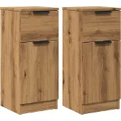 vidaXL Sideboards 2 Stk. Artisan-Eiche 30x30x70 cm Holzwerkstoff