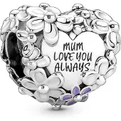 Pandora 791155C01 Silber Charm Mum Gänseblümchen-Herz