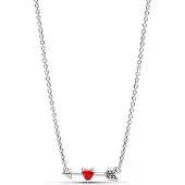 Pandora 393669C01-50 Damen-Kette Silber Pfeil und Muranoglasherz