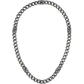 BOSS Panzerkette "DOUBLE B ABSOLUTE", grau, Halsketten, Herren, Edelstahl, L: 56 B: 10mm, Panzerkette, B:10mm