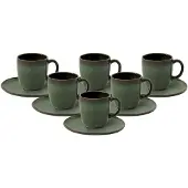 Like. by Villeroy & Boch like. by Lave vert Kaffeetasse mit Untertasse 190 ml 6er Set