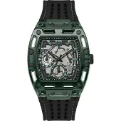 GUESS Multifunktionsuhr "PHOENIX", schwarz, Armbanduhren, Herren, grün, Multifunktionsuhr, Armbanduhr, Quarzuhr, Herrenuhr