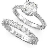 Swarovski Constella Silberfarbene Ringen Set 5649215/CFG