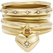 Fossil Sadie Gold Coloured Ring JF04834710