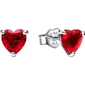 Pandora 292549C01 Damen-Ohrstecker Ohrringe Rote Herzen