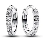 Pandora 293015C01 Damen-Creolen Ohrringe Funkelnde Umarmung Silber
