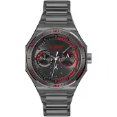 HUGO #GRAIL SPORT Schwarz beschichtete Uhr mit tonalem Zifferblatt Grösse ONESI