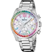 Festina Damen Uhr Casual Edelstahl Armbanduhr silber UF20606/2
