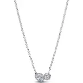 Pandora 393776C01-45 Damen-Halskette Umarmender Heiligenschein Silber