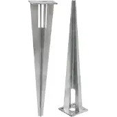 Niederberg Metall Einschlagbodenhülse 50cm Bodenhülse Ø36 mm Metall Hülse Pfostenträger feuerverzinkt