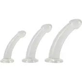 Crystal Clear - Eichel-Anal-Dildoset - 3-teilig (transparent)