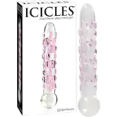 Icicles Nr. 7 - Glasdildo mit Perlen