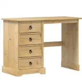 vidaXL Schminktisch Corona 104x47x75 cm Massivholz Kiefer
