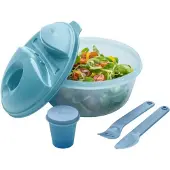 Tupperware Salatbowl ¦ blau ¦ Kunststoff ¦ Maße (cm): H: 12 Ø: 19.5