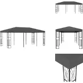 vidaXL Pavillon 3x6 m Anthrazit Stoff - Pavillons & Partyzelte