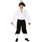 Buttinette Kniebundhose für Herren, schwarz