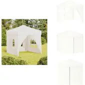 vidaXL Partyzelt Faltbar mit Seitenwänden Weiß 2x2 m - Pavillons & Partyzelte
