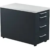 Mauser Schubladencontainer auf Rollen, 579x800mm, 3 Schubl., anthrazitgrau/lichtgrau