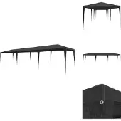 vidaXL Partyzelt 3x9 m PE Anthrazit - Pavillons & Partyzelte