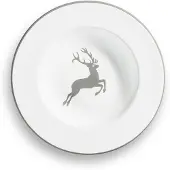 Gmundner Keramik Grauer Hirsch Suppenteller Gourmet (Ø 24cm)