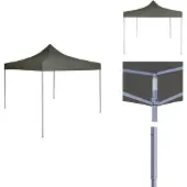 vidaXL Profi-Partyzelt Faltbar 2×2 m Stahl Anthrazit - Pavillons & Partyzelte