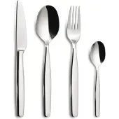 Comas Besteck-Set Malvarosa 24-tlg., Tafelbesteck, Edelstahl, Silberfarben, 6588