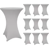 Lumaland Stehtischhusse - Ø 80-85 cm - Silbergrau - 10er-Set