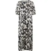 Kaffe Kleid BPaddison Casual fit in Grey Leopard Print | Gr.: XXL